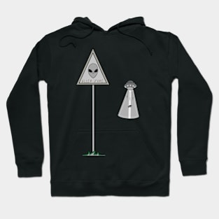 Alien Zone - Black and White Hoodie